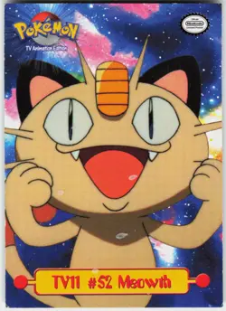 Meowth #87 Topps Trading Cards Series 1 Pokemon LP - Image 2
