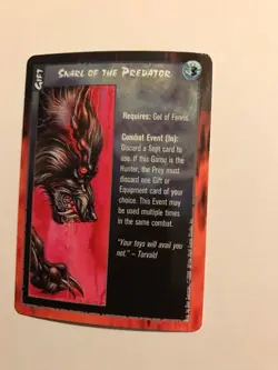 SNARL OF THE PREDATOR : RAGE LOFR CCG Sept card, White Wolf werewolf TCG Gift NM - Image 2