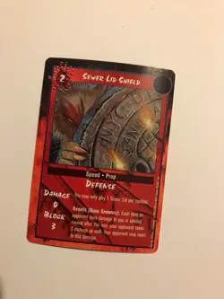 SEWER LID SHIELD : RAGE LOFR 1998 CCG Combat card, White Wolf werewolf TCG, NM - Image 2