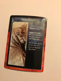 SILVER CLAWS : RAGE 1998 LOFR CCG Sept card, White Wolf werewolf TCG Gift, NM - Image 2