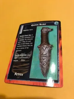 GNOSIS BLADE : RAGE LOFR CCG Sept card, White Wolf werewolf TCG, Equipment - Image 3