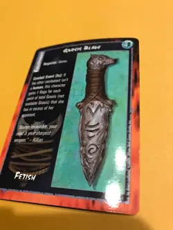 GNOSIS BLADE : RAGE LOFR CCG Sept card, White Wolf werewolf TCG, Equipment - Image 4