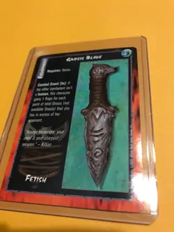 GNOSIS BLADE : RAGE LOFR CCG Sept card, White Wolf werewolf TCG, Equipment - Image 5