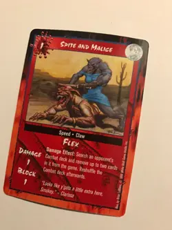 SPITE AND MALICE : RAGE LOFR 1998 CCG Combat card, White Wolf werewolf TCG, NM - Image 1