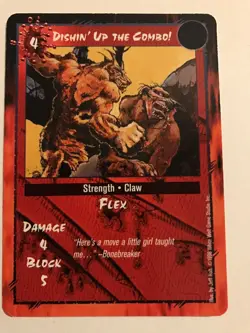 DISHIN’ UP THE COMBO : RAGE LOFR 1998 CCG Combat card, White Wolf werewolf TCG - Image 2