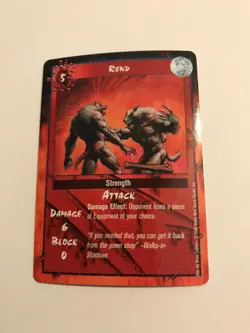 REND : RAGE LOFR 1998 CCG Combat card, White Wolf werewolf TCG, NM, 6. damage - Image 1