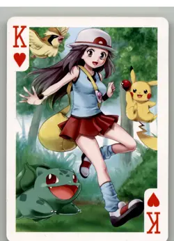 Pokemon Poker Playing Card - Dawn + Bulbasaur - King of Hearts - Image 1