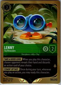 Lenny - Toy Binoculars 49/P3 Foil Disney Lorcana Promo Cards - NM - Image 1