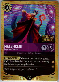 Maleficent - Imperious Traveler 44/P3 Foil Disney Lorcana Promo Cards - NM - Image 1