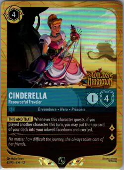 Cinderella - Resourceful Traveler 47/P3 Foil Disney Lorcana Promo Cards - NM - Image 1
