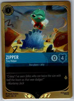 Zipper - Tiny Helper 50/P3 Foil Disney Lorcana Promo Cards - NM - Image 1