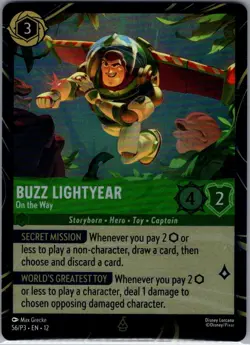 Buzz Lightyear - On the Way 56/P3 Foil Disney Lorcana Promo Cards - NM - Image 1