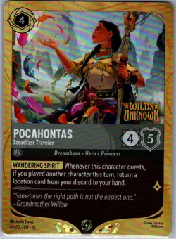 Pocahontas - Steadfast Traveler 48/P3 Foil Disney Lorcana Promo Cards - NM - Image 1