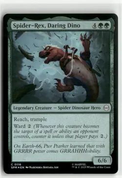 Spider-Rex, Daring Dino FOIL - Spider-Man MTG NM - Image 1