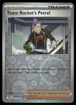 Team Rocket's Petrel 176/182 Reverse Holo Destined Rivals Pokemon TCG card - Image 1