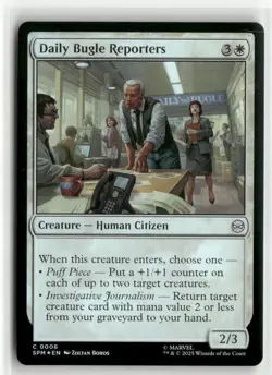 Daily Bugle Reporters FOIL - Spider-Man MTG NM - Image 1