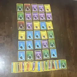 Vintage Pokemon Base Set Lot 100 Energy Cards Only WOTC HP LP Mixed Condition - Image 1