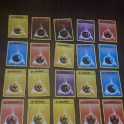 Vintage Pokemon Base Set Lot 100 Energy Cards Only WOTC HP LP Mixed Condition - Image 4
