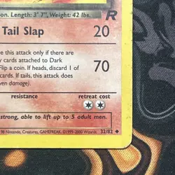 Pokemon Dark Charmeleon TCG Card 32/82 1st Edition - Image 4
