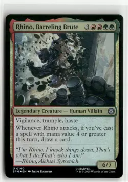 Rhino, Barreling Brute FOIL - Spider-Man MTG NM - Image 1