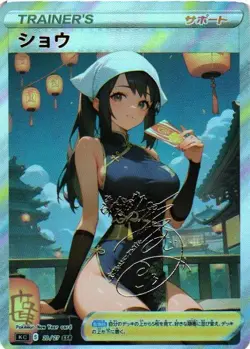 New Year Trainer Holographic Goddess Custom Art Anime Collectible Card - Image 1