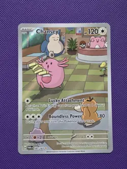 Pokemon Chansey TCG Twilight Masquerade Holo Card Illustration Rare 187/167 - Image 1