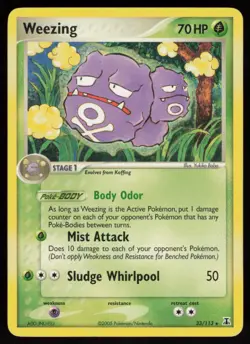 Weezing 33/113 Delta Species Yukiko Baba Art Pokemon TCG Card - Image 1