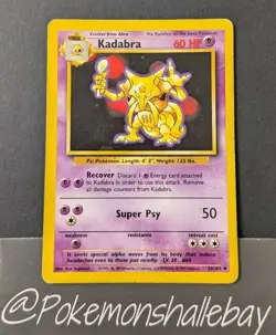 Kadabra 32/102 - Base Set *HP* Uncommon Pokemon Card - Image 1