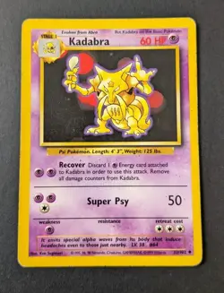 Kadabra 32/102 - Base Set *HP* Uncommon Pokemon Card - Image 2
