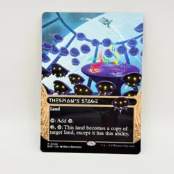 Thespian's Stage 0044 Borderless Land Magic Foundations EOS MTG Rare Card - Image 4
