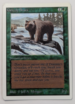 MTG - Grizzly Bears - Unlimited Edition - LP - Vintage Magic The Gathering - SGC - Image 1