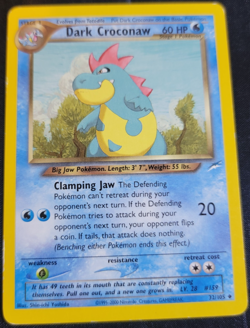 Dark Croconaw # 32/105 Neo Destiny Set Pokemon Trading TCG Rares Game Cards LP - Image 1