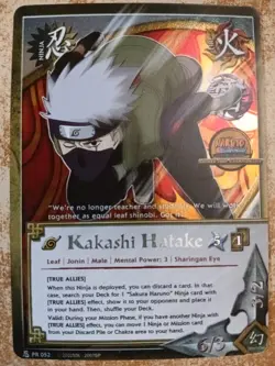 Naruto Cards - Kakashi Hatake True Allies Promo Foil PR 052 Sharingan CCG NM - Image 1