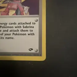 SABRINA TRAINER POKEMON CARD 110/132 GYM CHALLENGE Regular LP - Image 4