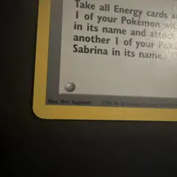 SABRINA TRAINER POKEMON CARD 110/132 GYM CHALLENGE Regular LP - Image 5