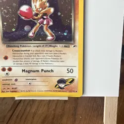 SWIRL Holo Pokemon Rocket's Hitmonchan Gym Heroes 11/132 Holo LP/NM Card Vintage - Image 4