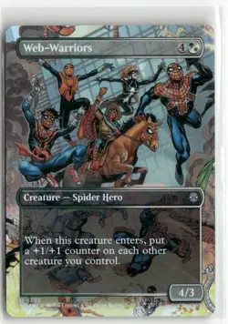 Web-Warriors Borderless FOIL - Spider-Man MTG NM - Image 1