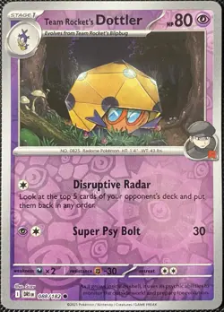 Team Rocket's Dottler 088/182 Sv10: Destined Rivals Reverse Holo - Pokemon Card - Image 1