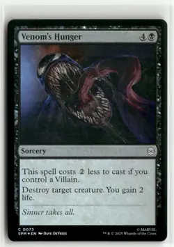 Venom's Hunger FOIL - Spider-Man MTG NM - Image 1