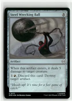 Steel Wrecking Ball FOIL - Spider-Man MTG NM - Image 1