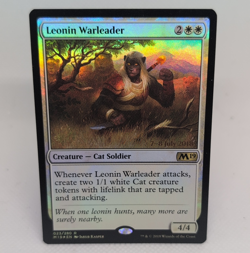 Wizards of the Coast Leonin Warleader 023 Foil Stamped M19 Promo Card - Image 1