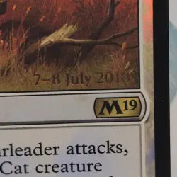 Wizards of the Coast Leonin Warleader 023 Foil Stamped M19 Promo Card - Image 3