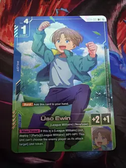 Gundam Card Game Phantom Aria Uso Ewin GD04-081 R+ Rare+ Alternate Alt Art NM - Image 1