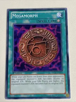 Yugioh - Megamorph x 3 - 1st Edition NM - Plus Free Holo Card - A - Image 2