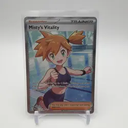POKEMON TCG Pitch Black MISTY’S VITALITY Full Art Trainer Card 111/084 English - Image 1