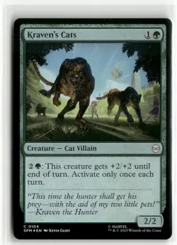 Kraven's Cats FOIL - Spider-Man MTG NM - Image 1