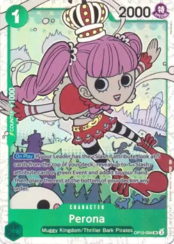 Perona OP12-034 Super Rare Legacy of the Master One Piece Foil Near Mint - Image 1