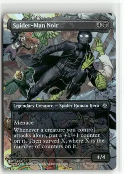 Spider-Man Noir Borderless FOIL - Spider-Man MTG NM - Image 1