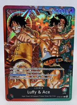 One Piece Card Game Luffy & Ace Leader ST30-001 - English - Image 1