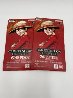 (x2)One Piece TCG: Carrying On His Will Sleeved Booster Pack Lot OP-13 ENGLISH - Image 1